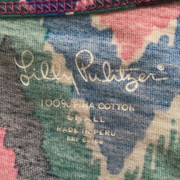 Lilly Pulitzer Chevron Stripe Cynthia Tee - Picture 4 of 4